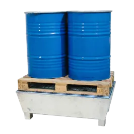 Produit Bac de rétention acier pour 2 fûts avec caillebotis - 220 litres Image