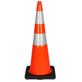 Produit Cône de signalisation en PVC orange - L360xl360xH900 mm - Base lestée Image