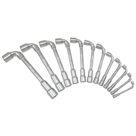 Produit Boîte de clés à pipe débouchées métriques 6 pans de 7 à 24 mm - 12 pièces Image