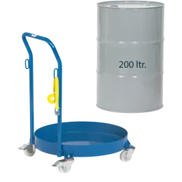 Produit Rouleur de fûts 60 et 200 L avec bac en tôle d'acier – 250 kg Image
