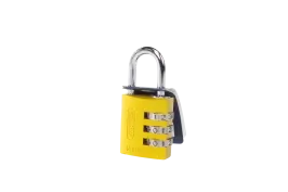Produit Cadenas combinaison 4 chiffres, aluminium jaune, anti-corrosion Image