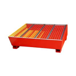 Produit Bac de rétention acier laqué pour 4 fûts avec caillebotis - 440 litres Image