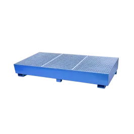 Produit Bac de rétention acier laqué pour 2 cubitainers avec caillebotis - 1000 litres Image