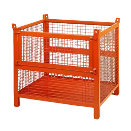Produit Conteneur grillagé (Lot de 6) avec demi-porte rabattable – Avec pieds, 1200x1000x995mm Image