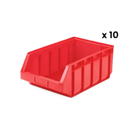 Produit Lot de 10 Bacs à bec plastique Rouge 27 L Image