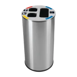 Produit Collecteur de tri 3 compartiments avec étiquettes – 60 L Image