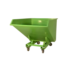Produit Benne auto-basculante laquée avec roulettes 800 L – Déplacement facile et basculement manuel Image