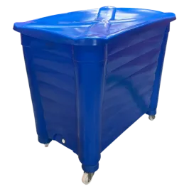 Produit Bac de stockage bleu avec roulettes - 585L Image