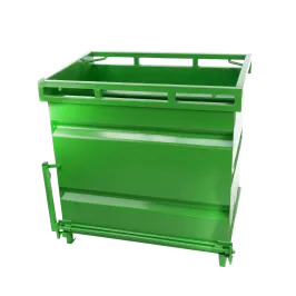 Produit Conteneur à fond ouvrant laqué 1000 L – Stockage et transport d’agrégats Image