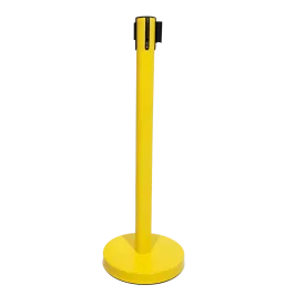 Produit Poteau acier à sangle avec base - 2m - Jaune Image