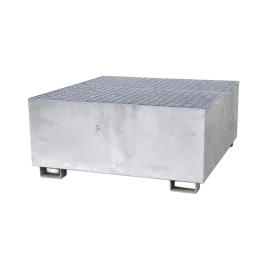 Produit Bac de rétention acier pour 1 IBC long avec caillebotis acier - 1000 litres Image