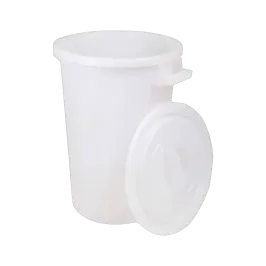 Produit Bac plastique rond blanc 120 L avec couvercle - qualité alimentaire Image