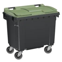 Produit Conteneur 4 roues 660 L - Couvercle vert Image