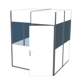 Produit Cabine d'atelier simple paroi mélaminé 3 côtés 2x2 m - 4m² Image