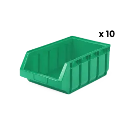 Produit Lot de 10 Bacs à bec plastique Vert 27 L Image