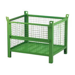 Produit Conteneur grillagé avec demi-porte rabattable (lot de 6) – Avec pieds, 1200x1000x1195mm Image