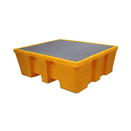 Produit Bac de rétention PEHD avec 1 IBC avec caillebotis acier - 1000 litres Image