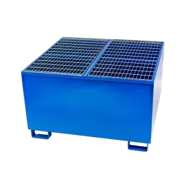 Produit Bac de rétention acier laqué pour 1 IBC avec caillebotis acier - 1000 litres Image