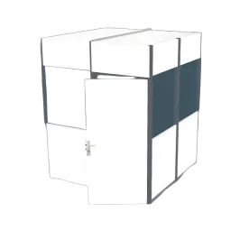 Produit Cabine d'atelier simple paroi mélaminé 2 côtés 2x2 m - 4m² Image