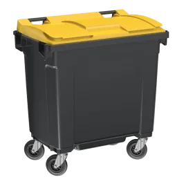 Produit Conteneur 4 roues 770 L - Couvercle jaune Image