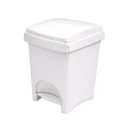 Produit Poubelle à pédale 6 litres coloris blanc Image