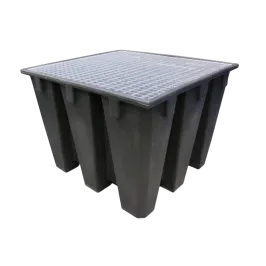 Produit Bac de rétention PEHD pour 1 IBC avec caillebotis acier - 1100 litres Image