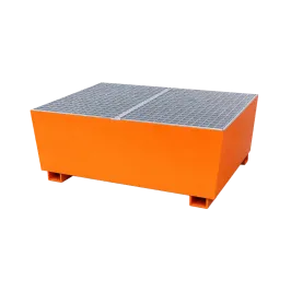 Produit Bac de rétention acier laqué pour 1 IBC avec caillebotis - 1000 litres Image