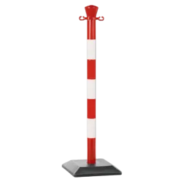Produit Poteau PVC de balisage - Rouge/Blanc Image