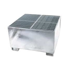 Produit Bac de rétention acier pour 1 IBC avec caillebotis acier- 1000 litres Image