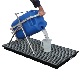 Produit Chevalet inox pour bidon jusqu’à 60 L - Support basculant avec maintien sécurisé Image