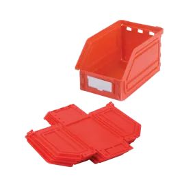 Produit Kit 6 Bacs à bec Plastique Rouge 0.9 L - Avec 3 rails de fixation murale Image
