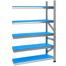 Produit Rayonnage galvanisé - Elément suivant tablette plastique - 180 kg/niveau Image