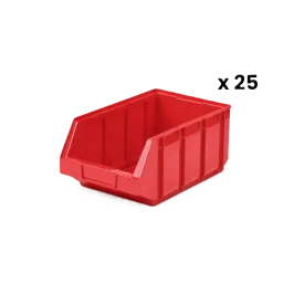 Produit Lot de 25 Bacs à bec plastique Rouge 11 L Image