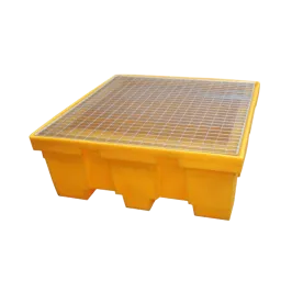 Produit Bac de rétention PEHD pour 4 fûts avec caillebotis - 450 litres Image