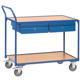 Produit Servante à plateaux avec tiroirs et barre de poussée – 300 kg Image