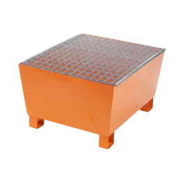 Produit Bac de rétention acier laqué pour 1 fût avec caillebotis - 220 litres Image