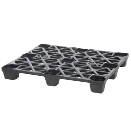 Produit Palette Plastique Légère ajourée - 9 Plots avec Rebords -  L1200xl1000 mm Image