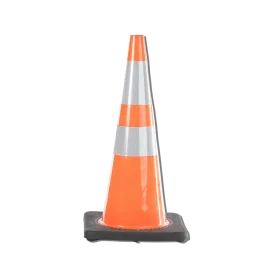 Produit Cône de signalisation en PVC - L360xl360xH700 mm - Base en caoutchouc Image