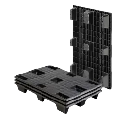 Produit Lot de 14 Palettes Plastiques Pleines - 9 Plots Avec rebords - L1200xl1000 mm Image