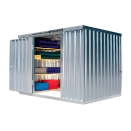 Produit Conteneur de stockage 6 m² – bardage galvanisé, porte battante Image