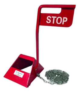 Produit Cale de roue - Panneau STOP + chaîne antivol Image