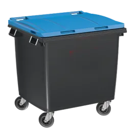 Produit Conteneur 4 roues 1000 L - Couvercle bleu Image