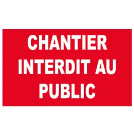 Produit Panneau - Chantier interdit au public – L330xl200 mm Image