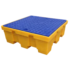 Produit Bac de rétention PEHD pour 4 fûts avec caillebotis - 450 litres Image