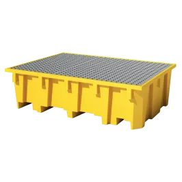 Produit Bac de rétention PEHD pour 1 IBC avec caillebotis acier - 1050 litres Image