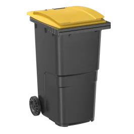 Produit Conteneur 2 roues 120 L - Couvercle jaune Image