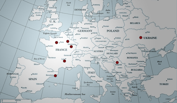carte de TAP en Europe