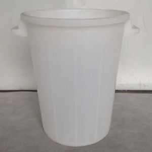 Bac plastique rond 100 litres blanc