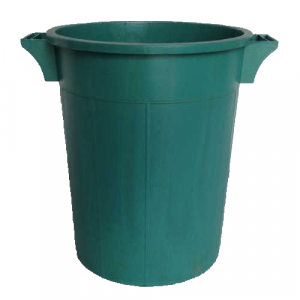 Bac plastique rond 50 litres vert