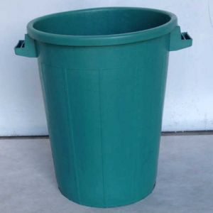 Bac plastique rond 100 litres vert